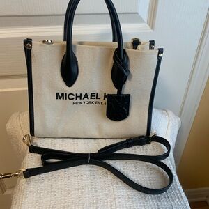 Michael Kors Mirella small canvas crossbody tote shopper